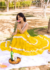 Asheera Golden Glow Mul Cotton Maxi Dress